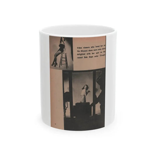 Penny Duncan #36 - [Pages 42] Pages 8 of 8 with, Penny+2 B&W Photos & 1 Caption from EYE Digest Mag. March '54 (Vintage Female Icon) White Coffee Mug 11oz - Go Mug Yourself