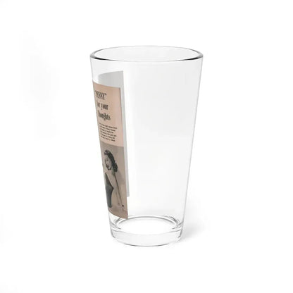 Penny Duncan #43 - [Page 4] Pages 1 of 2 with, Penny+2 B&W Photos, Captions & Short Snippet from GALA Mag. Sept. '52 (Vintage Female Icon) Pint Glass 16oz - Go Mug Yourself