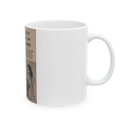 Penny Duncan #43 - [Page 4] Pages 1 of 2 with, Penny+2 B&W Photos, Captions & Short Snippet from GALA Mag. Sept. '52 (Vintage Female Icon) White Coffee Mug - Go Mug Yourself