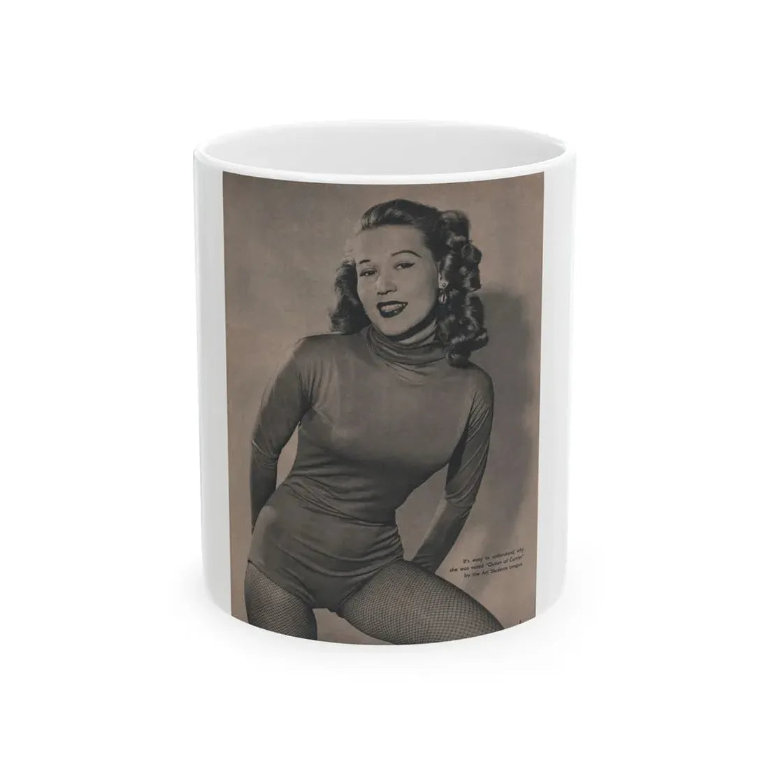 Penny Duncan #44 - [Page 5] Pages 2 of 2 with, Penny+1 B&W Photo from GALA Mag. Sept. '52 (Vintage Female Icon) White Coffee Mug 11oz - Go Mug Yourself