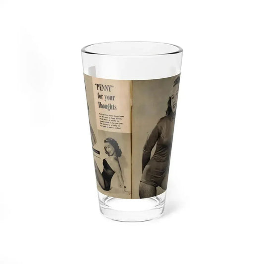Penny Duncan #45 - [Pages 4 & 5] Pages 1 & 2 of 2 with, Penny+2 B&W Photos, Captions & Short Snippet from GALA Mag. Sept. '52 (Vintage Female Icon) Pint Glass 16oz 16oz - Go Mug Yourself