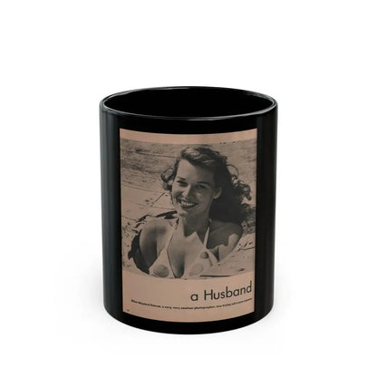 Penny Duncan #46 - [Pages 20] Pages 1 of 4 with, Penny+1 B&W Photo & Caption from Stag Mag. April '56 (Vintage Female Icon) Black Coffee Mug 11oz - Go Mug Yourself