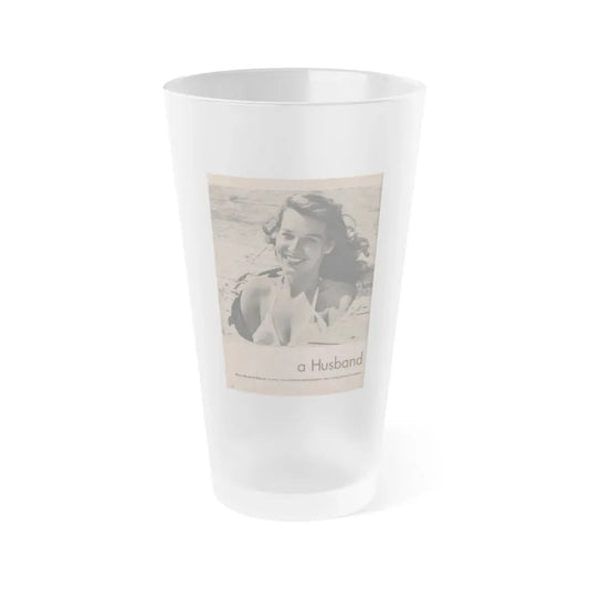 Penny Duncan #46 - [Pages 20] Pages 1 of 4 with, Penny+1 B&W Photo & Caption from Stag Mag. April '56 (Vintage Female Icon) Frosted Pint Glass 16oz 16oz Frosted - Go Mug Yourself