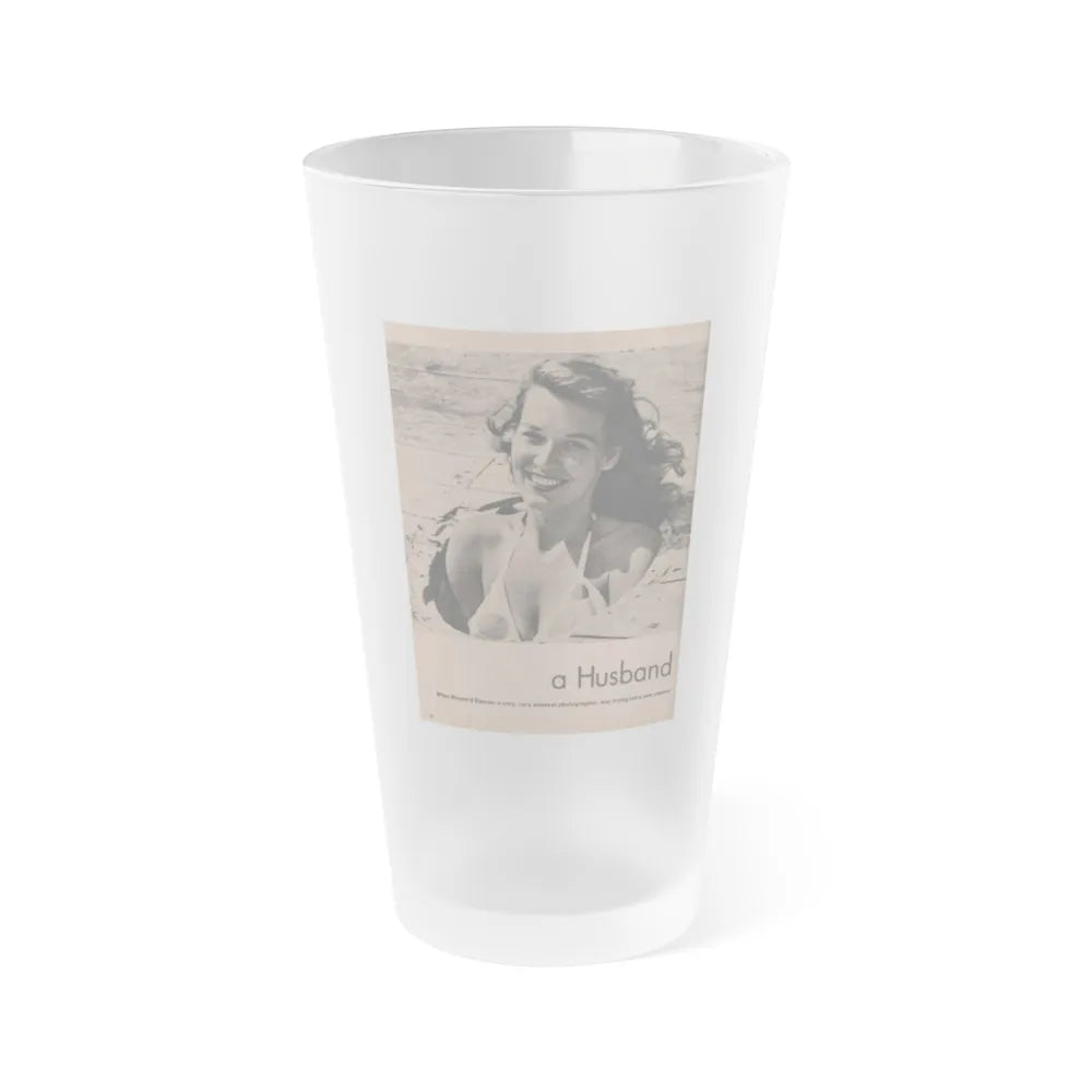 Penny Duncan #46 - [Pages 20] Pages 1 of 4 with, Penny+1 B&W Photo & Caption from Stag Mag. April '56 (Vintage Female Icon) Frosted Pint Glass 16oz-16oz-Frosted-Go Mug Yourself