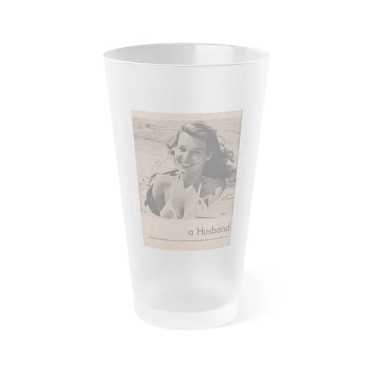 Penny Duncan #46 - [Pages 20] Pages 1 of 4 with, Penny+1 B&W Photo & Caption from Stag Mag. April '56 (Vintage Female Icon) Frosted Pint Glass 16oz-16oz-Frosted-Go Mug Yourself
