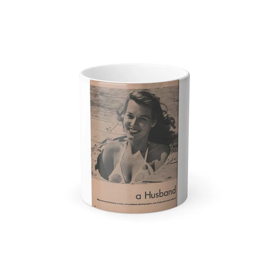 Penny Duncan #46 - [Pages 20] Pages 1 of 4 with, Penny+1 B&W Photo & Caption from Stag Mag. April '56 (Vintage Female Icons) Color Changing Mug 11oz-11oz-Go Mug Yourself