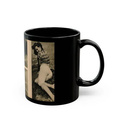 Penny Duncan #48 - [Pages 22 & 23] Pages 3 & 4 of 4 with, Penny+3 B&W Photos & 1 Caption from Stag Mag. April '56 (Vintage Female Icon) Black Coffee Mug - Go Mug Yourself