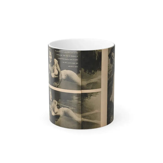 Penny Duncan #48 - [Pages 22 & 23] Pages 3 & 4 of 4 with, Penny+3 B&W Photos & 1 Caption from Stag Mag. April '56 (Vintage Female Icon) Color Changing Mug 11oz 11oz - Go Mug Yourself