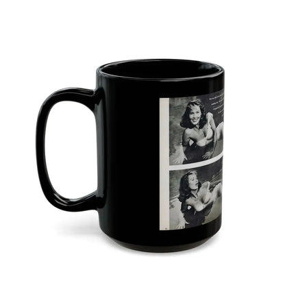 Penny Duncan #48 - [Pages 22 & 23] Pages 3 & 4 of 4 with, Penny+3 B&W Photos & 1 Caption from Stag Mag. April '561 (Vintage Female Icon) Black Coffee Mug - Go Mug Yourself
