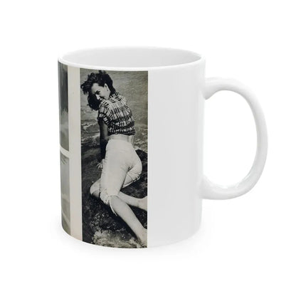 Penny Duncan #48 - [Pages 22 & 23] Pages 3 & 4 of 4 with, Penny+3 B&W Photos & 1 Caption from Stag Mag. April '561 (Vintage Female Icon) White Coffee Mug - Go Mug Yourself