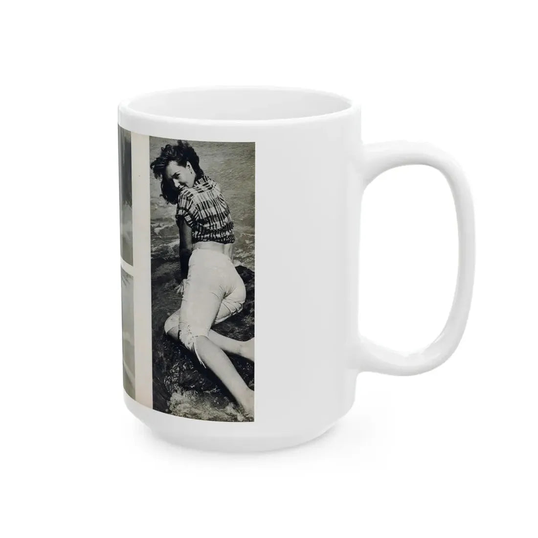 Penny Duncan #48 - [Pages 22 & 23] Pages 3 & 4 of 4 with, Penny+3 B&W Photos & 1 Caption from Stag Mag. April '561 (Vintage Female Icon) White Coffee Mug - Go Mug Yourself