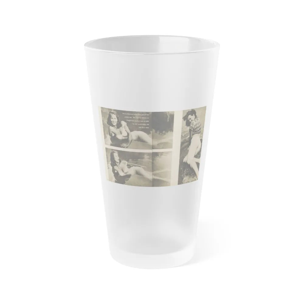 Penny Duncan #48 - [Pages 22 & 23] Pages 3 & 4 of 4 with, Penny+3 B&W Photos & 1 Caption from Stag Mag. April '56 (Vintage Female Icon) Frosted Pint Glass 16oz-16oz-Frosted-Go Mug Yourself