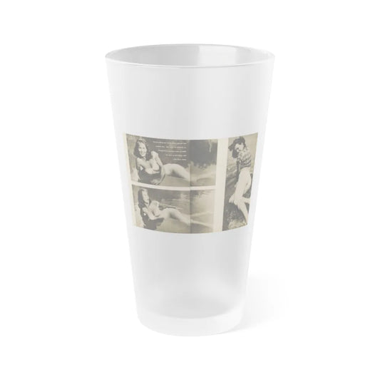 Penny Duncan #48 - [Pages 22 & 23] Pages 3 & 4 of 4 with, Penny+3 B&W Photos & 1 Caption from Stag Mag. April '56 (Vintage Female Icon) Frosted Pint Glass 16oz-16oz-Frosted-Go Mug Yourself