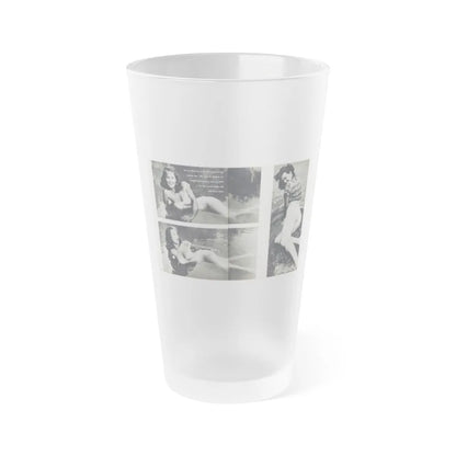 Penny Duncan #48 - [Pages 22 & 23] Pages 3 & 4 of 4 with, Penny+3 B&W Photos & 1 Caption from Stag Mag. April '561 (Vintage Female Icon) Frosted Pint Glass 16oz-16oz-Frosted-Go Mug Yourself