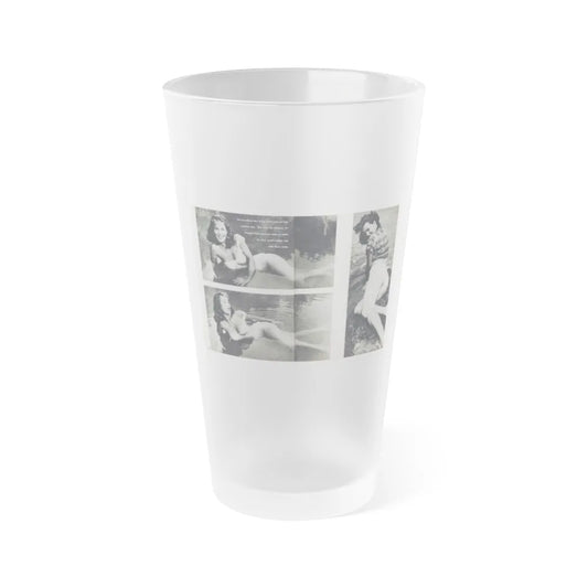 Penny Duncan #48 - [Pages 22 & 23] Pages 3 & 4 of 4 with, Penny+3 B&W Photos & 1 Caption from Stag Mag. April '561 (Vintage Female Icon) Frosted Pint Glass 16oz-16oz-Frosted-Go Mug Yourself
