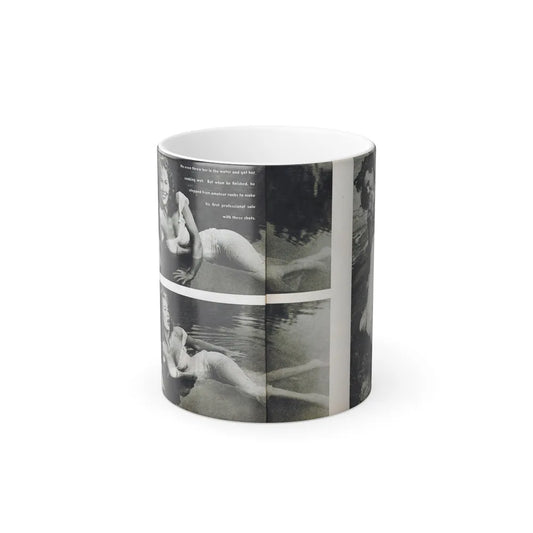 Penny Duncan #48 - [Pages 22 & 23] Pages 3 & 4 of 4 with, Penny+3 B&W Photos & 1 Caption from Stag Mag. April '561 (Vintage Female Icons) Color Changing Mug 11oz-11oz-Go Mug Yourself