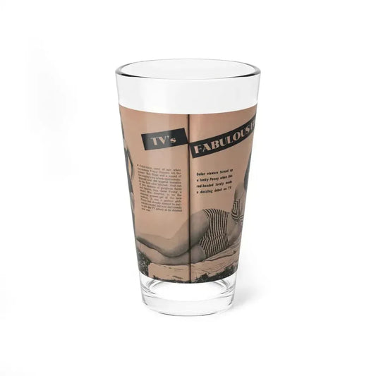 Penny Duncan #49 - [Pages 32 & 33] Pages 1 & 2 of 7 with, 2 B&W Photos, Caption & Info from PHOTO Digest Mag. May '54 (Vintage Female Icon) Pint Glass 16oz 16oz - Go Mug Yourself
