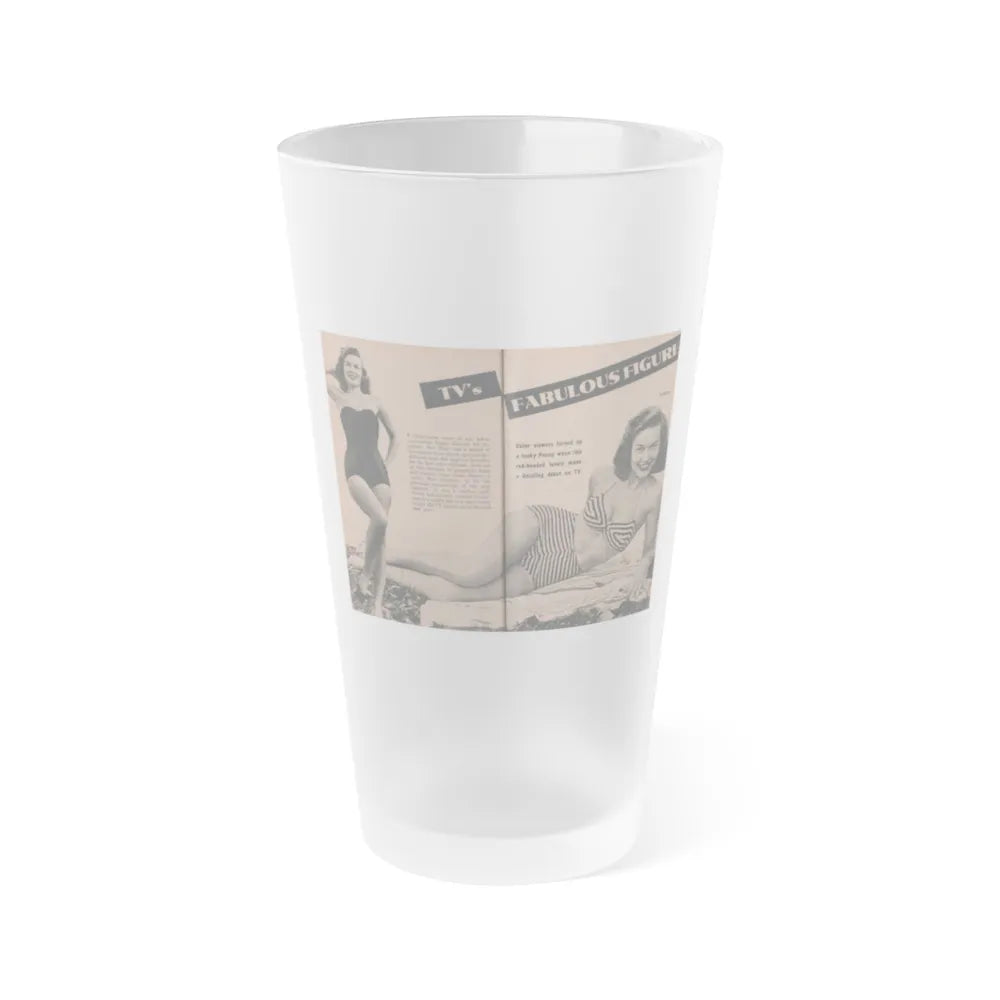 Penny Duncan #49 - [Pages 32 & 33] Pages 1 & 2 of 7 with, 2 B&W Photos, Caption & Info from PHOTO Digest Mag. May '54 (Vintage Female Icon) Frosted Pint Glass 16oz-16oz-Frosted-Go Mug Yourself