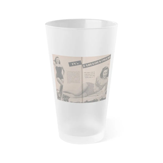 Penny Duncan #49 - [Pages 32 & 33] Pages 1 & 2 of 7 with, 2 B&W Photos, Caption & Info from PHOTO Digest Mag. May '54 (Vintage Female Icon) Frosted Pint Glass 16oz-16oz-Frosted-Go Mug Yourself