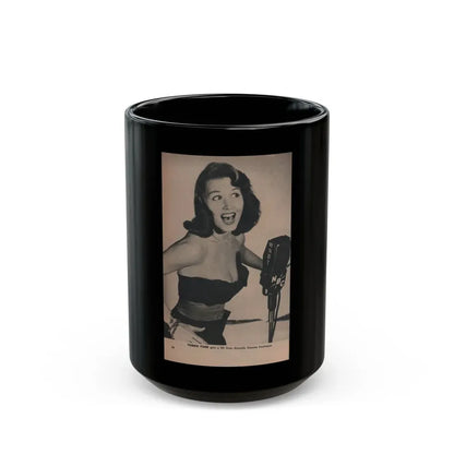Penny Duncan #49 - [Pages 38] Pages 7 of 7 with, 1 B&W Photo & Caption from PHOTO Digest Mag. May '54 (Vintage Female Icon) Black Coffee Mug 15oz - Go Mug Yourself