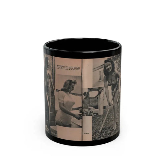 Penny Duncan #50 - [Pages 34 & 35] Pages 3 & 4 of 7 with, 3 B&W Photos & Caption from PHOTO Digest Mag. May '54 (Vintage Female Icon) Black Coffee Mug 11oz - Go Mug Yourself