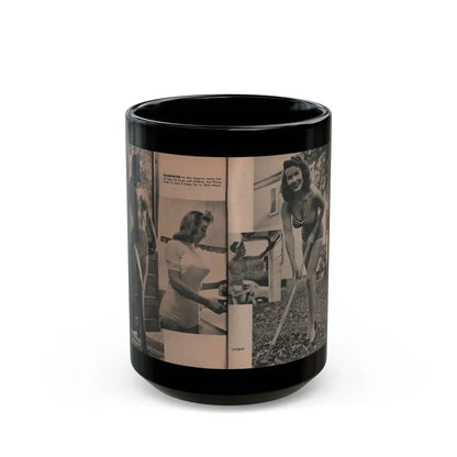 Penny Duncan #50 - [Pages 34 & 35] Pages 3 & 4 of 7 with, 3 B&W Photos & Caption from PHOTO Digest Mag. May '54 (Vintage Female Icon) Black Coffee Mug 15oz - Go Mug Yourself