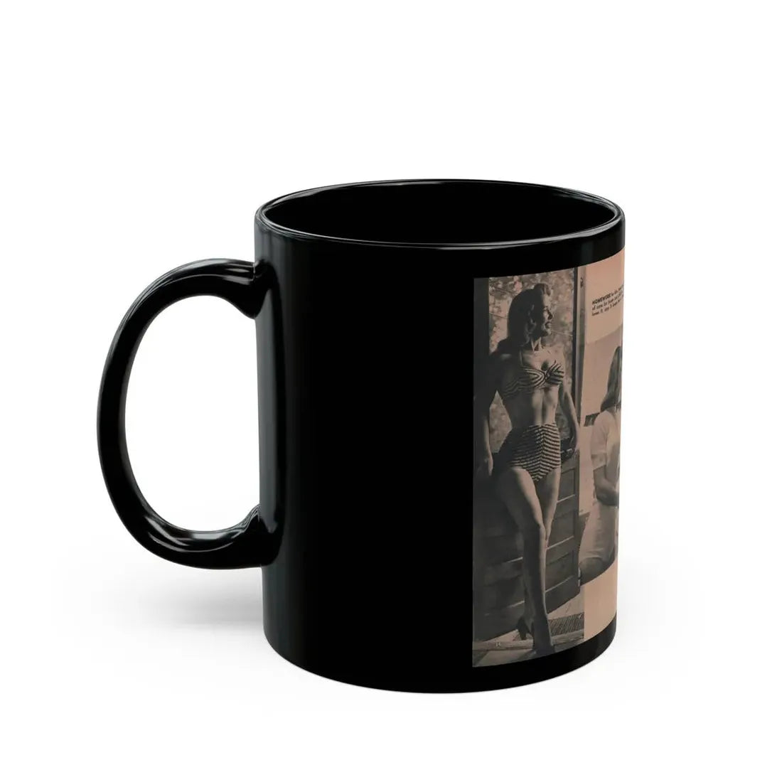 Penny Duncan #50 - [Pages 34 & 35] Pages 3 & 4 of 7 with, 3 B&W Photos & Caption from PHOTO Digest Mag. May '54 (Vintage Female Icon) Black Coffee Mug - Go Mug Yourself