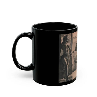 Penny Duncan #50 - [Pages 34 & 35] Pages 3 & 4 of 7 with, 3 B&W Photos & Caption from PHOTO Digest Mag. May '54 (Vintage Female Icon) Black Coffee Mug - Go Mug Yourself