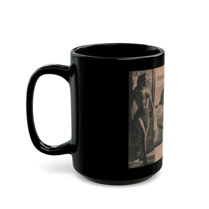 Penny Duncan #50 - [Pages 34 & 35] Pages 3 & 4 of 7 with, 3 B&W Photos & Caption from PHOTO Digest Mag. May '54 (Vintage Female Icon) Black Coffee Mug - Go Mug Yourself
