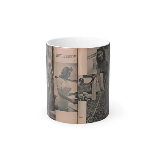 Penny Duncan #50 - [Pages 34 & 35] Pages 3 & 4 of 7 with, 3 B&W Photos & Caption from PHOTO Digest Mag. May '54 (Vintage Female Icon) Color Changing Mug 11oz 11oz - Go Mug Yourself