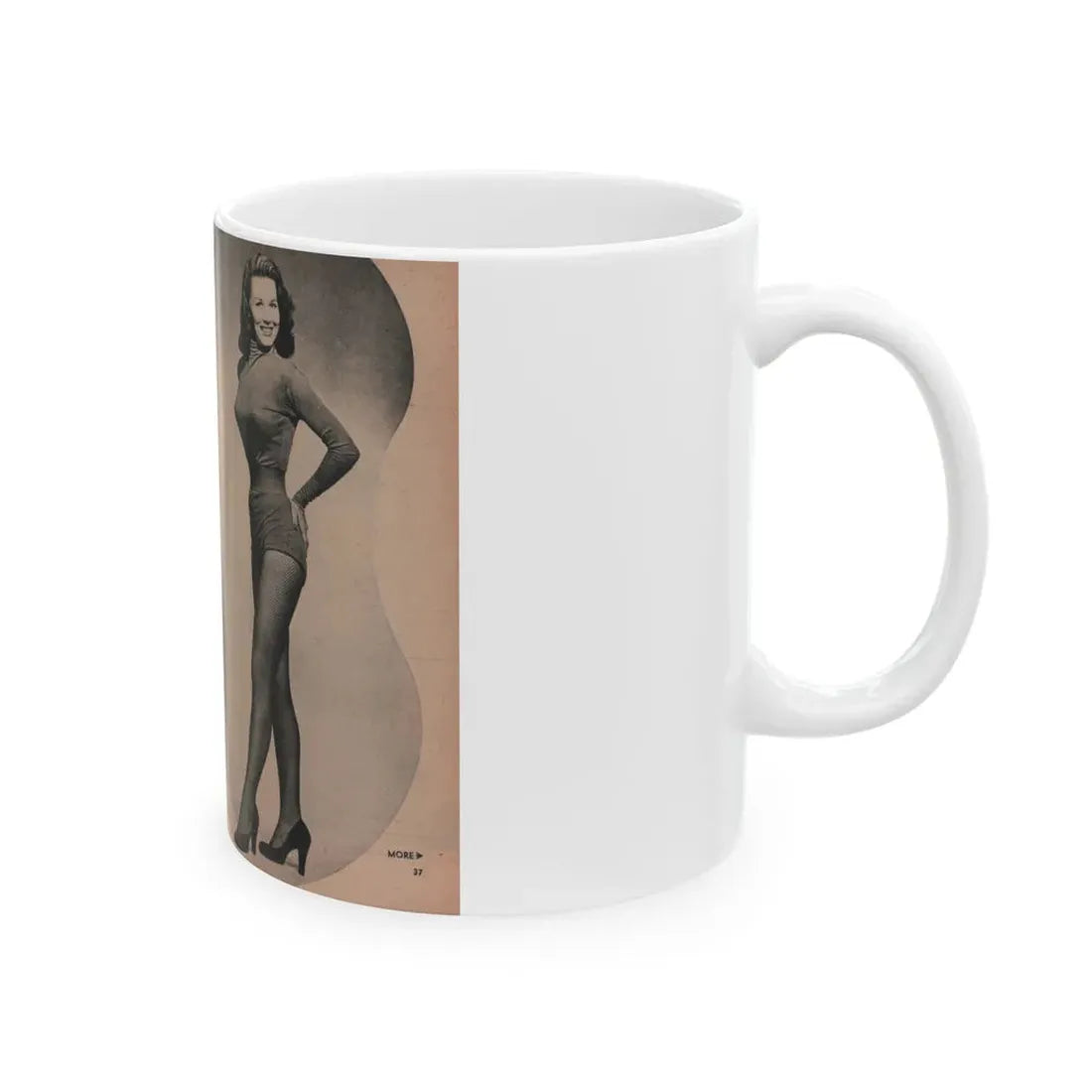 Penny Duncan #51 - [Pages 36 & 37] Pages 5 & 6 of 7 with, 3 B&W Photos & Caption from PHOTO Digest Mag. May '54 (Vintage Female Icon) White Coffee Mug - Go Mug Yourself
