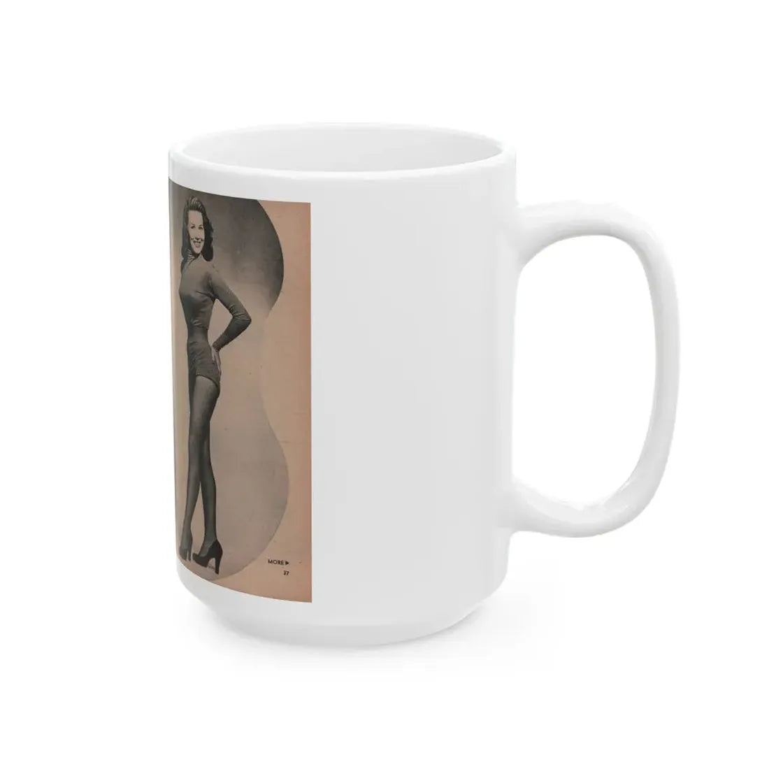 Penny Duncan #51 - [Pages 36 & 37] Pages 5 & 6 of 7 with, 3 B&W Photos & Caption from PHOTO Digest Mag. May '54 (Vintage Female Icon) White Coffee Mug - Go Mug Yourself