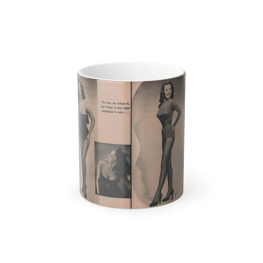Penny Duncan #51 - [Pages 36 & 37] Pages 5 & 6 of 7 with, 3 B&W Photos & Caption from PHOTO Digest Mag. May '54 (Vintage Female Icons) Color Changing Mug 11oz-11oz-Go Mug Yourself