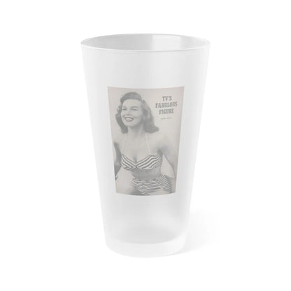 Penny Duncan #53 - Intro to Penny on Page 83 from BRIEF Digest Mag. March '55 - Reverse side of back cover 1 B&W Photo (Vintage Female Icon) Frosted Pint Glass 16oz-16oz-Frosted-Go Mug Yourself