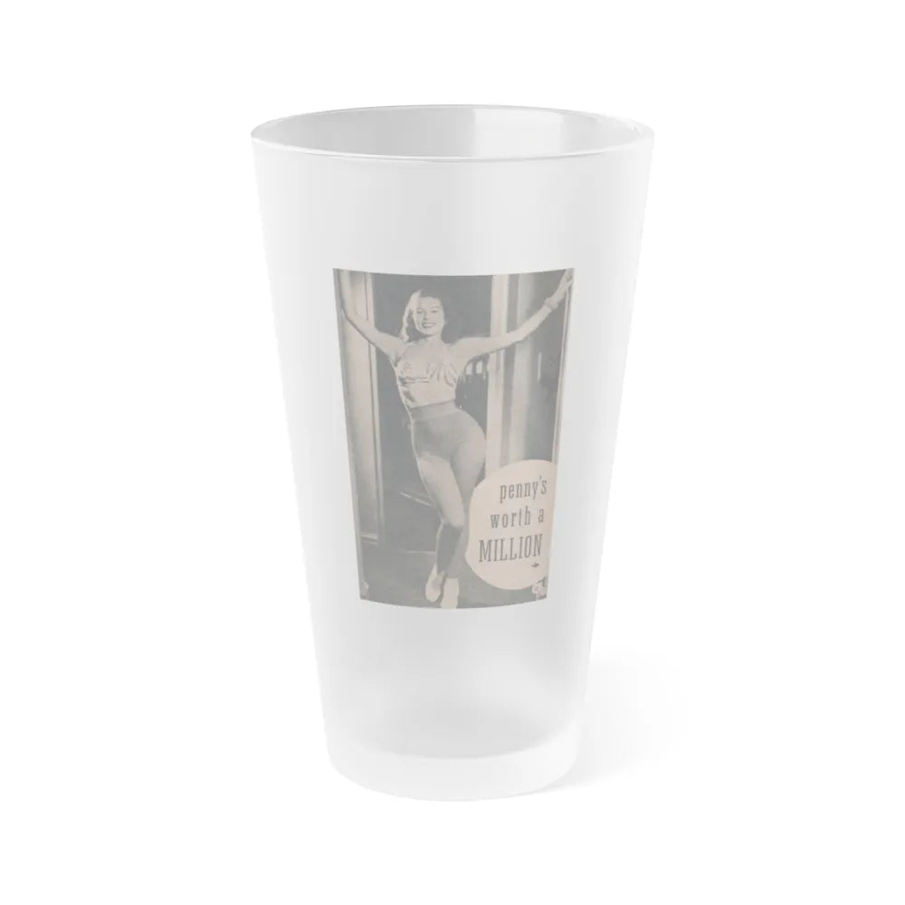 Penny Duncan #54 - [Page 83] Pages 1 of 8 with, Penny+1 B&W Photo & Caption from BRIEF Digest Mag. March '55 (Vintage Female Icon) Frosted Pint Glass 16oz-16oz-Frosted-Go Mug Yourself