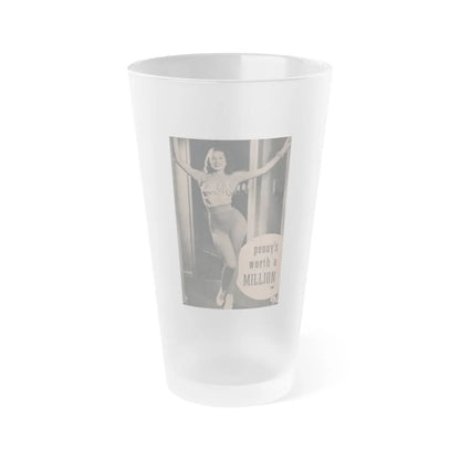 Penny Duncan #54 - [Page 83] Pages 1 of 8 with, Penny+1 B&W Photo & Caption from BRIEF Digest Mag. March '55 (Vintage Female Icon) Frosted Pint Glass 16oz-16oz-Frosted-Go Mug Yourself