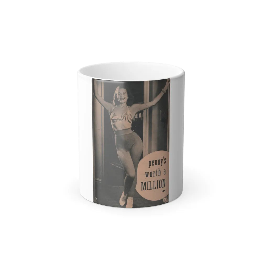 Penny Duncan #54 - [Page 83] Pages 1 of 8 with, Penny+1 B&W Photo & Caption from BRIEF Digest Mag. March '55 (Vintage Female Icons) Color Changing Mug 11oz-11oz-Go Mug Yourself