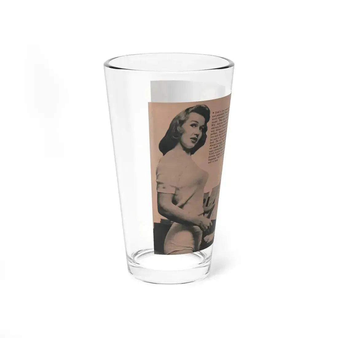 Penny Duncan #55 - [Pages 84 & 85] Pages 2 & 3 of 8 with, Penny+3 B&W Photos, Paragraph & Caption from BRIEF Digest Mag. March '55 (Vintage Female Icon) Pint Glass 16oz - Go Mug Yourself