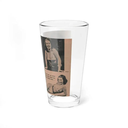 Penny Duncan #55 - [Pages 84 & 85] Pages 2 & 3 of 8 with, Penny+3 B&W Photos, Paragraph & Caption from BRIEF Digest Mag. March '55 (Vintage Female Icon) Pint Glass 16oz - Go Mug Yourself