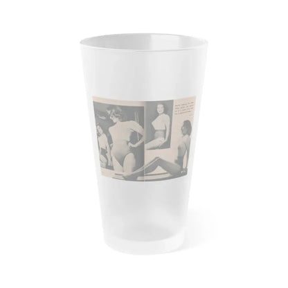 Penny Duncan #56 - [Pages 86 & 87] Pages 4 & 5 of 8 with, Penny+3 B&W Photos & Caption from BRIEF Digest Mag. March '55 (Vintage Female Icon) Frosted Pint Glass 16oz 16oz Frosted - Go Mug Yourself