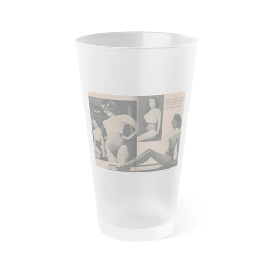 Penny Duncan #56 - [Pages 86 & 87] Pages 4 & 5 of 8 with, Penny+3 B&W Photos & Caption from BRIEF Digest Mag. March '55 (Vintage Female Icon) Frosted Pint Glass 16oz 16oz Frosted - Go Mug Yourself