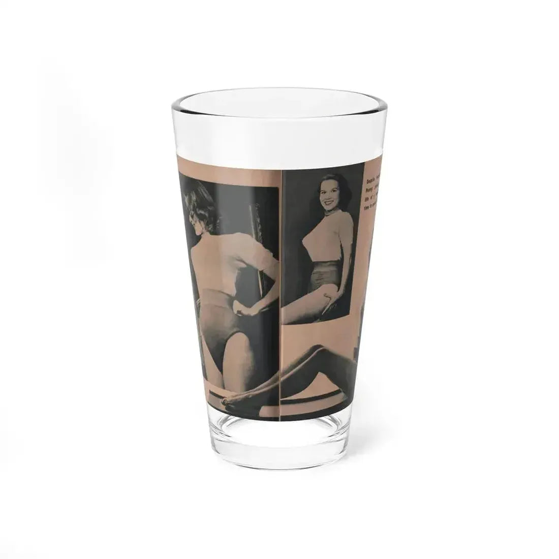Penny Duncan #56 - [Pages 86 & 87] Pages 4 & 5 of 8 with, Penny+3 B&W Photos & Caption from BRIEF Digest Mag. March '55 (Vintage Female Icon) Pint Glass 16oz 16oz - Go Mug Yourself