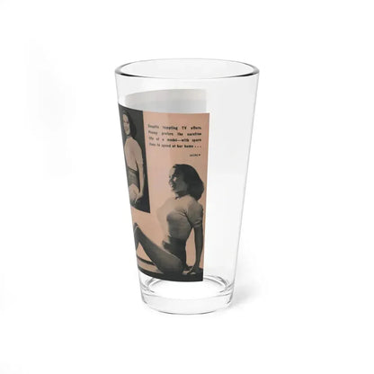 Penny Duncan #56 - [Pages 86 & 87] Pages 4 & 5 of 8 with, Penny+3 B&W Photos & Caption from BRIEF Digest Mag. March '55 (Vintage Female Icon) Pint Glass 16oz - Go Mug Yourself