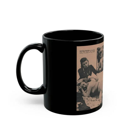 Penny Duncan #57 - [Pages 88 & 89] Pages 6 & 7 of 8 with, Penny+3 B&W Photos & 2 Captions from BRIEF Digest Mag. March '55 (Vintage Female Icon) Black Coffee Mug - Go Mug Yourself