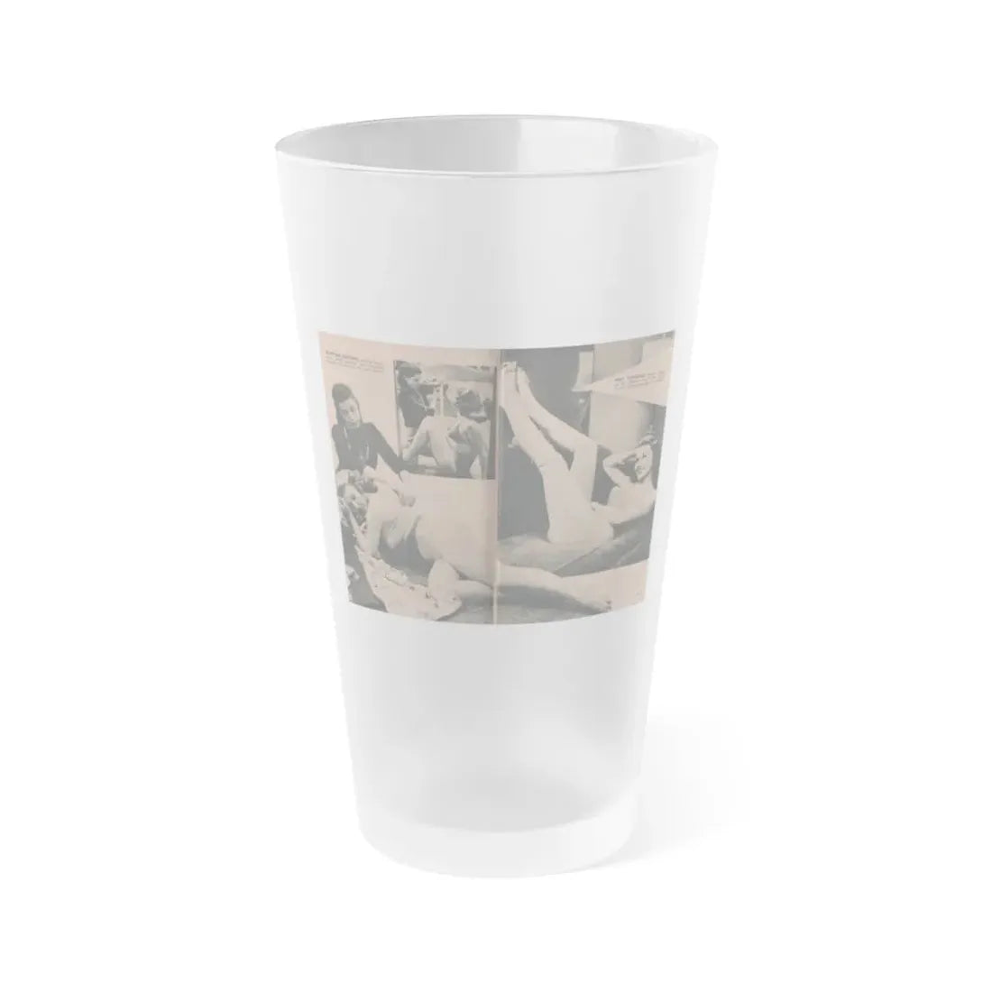 Penny Duncan #57 - [Pages 88 & 89] Pages 6 & 7 of 8 with, Penny+3 B&W Photos & 2 Captions from BRIEF Digest Mag. March '55 (Vintage Female Icon) Frosted Pint Glass 16oz 16oz Frosted - Go Mug Yourself