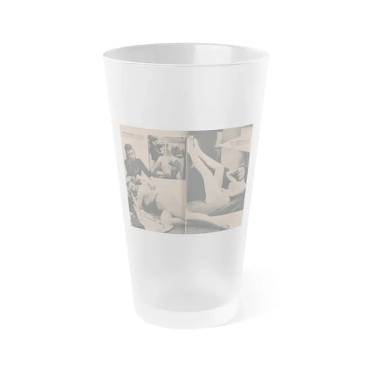 Penny Duncan #57 - [Pages 88 & 89] Pages 6 & 7 of 8 with, Penny+3 B&W Photos & 2 Captions from BRIEF Digest Mag. March '55 (Vintage Female Icon) Frosted Pint Glass 16oz 16oz Frosted - Go Mug Yourself