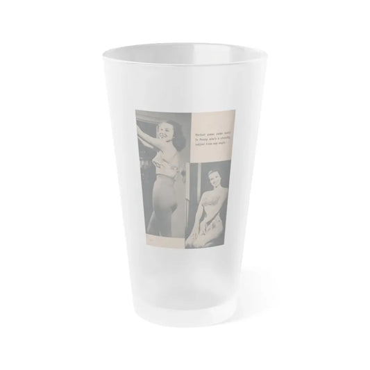 Penny Duncan #58 - [Page 90] Pages 8 of 8 with, Penny+2 B&W Photos & Caption from BRIEF Digest Mag. March '55 (Vintage Female Icon) Frosted Pint Glass 16oz 16oz Frosted - Go Mug Yourself