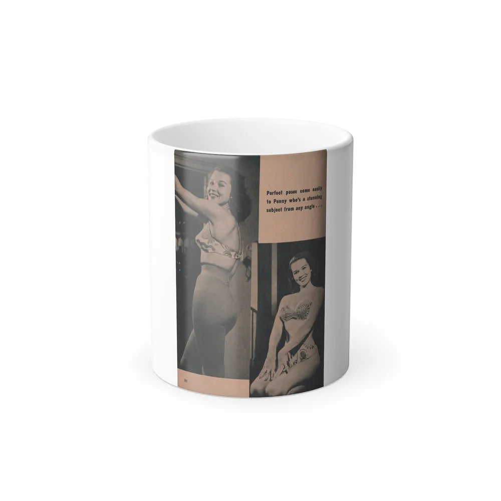 Penny Duncan #58 - [Page 90] Pages 8 of 8 with, Penny+2 B&W Photos & Caption from BRIEF Digest Mag. March '55 (Vintage Female Icons) Color Changing Mug 11oz-11oz-Go Mug Yourself