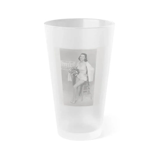 Penny Duncan #59 - 8x10 Vintage Pin-Up Photo from 1956 Penny Advertising for a Laundry Detergent (Vintage Female Icon) Frosted Pint Glass 16oz 16oz Frosted - Go Mug Yourself
