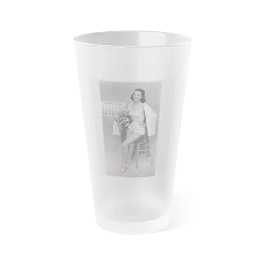 Penny Duncan #59 - 8x10 Vintage Pin-Up Photo from 1956 Penny Advertising for a Laundry Detergent (Vintage Female Icon) Frosted Pint Glass 16oz 16oz Frosted - Go Mug Yourself